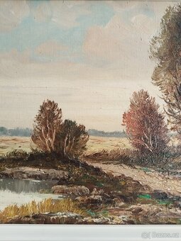 obraz ABEND AM MOOR, olej, L. Wiedemann - 4