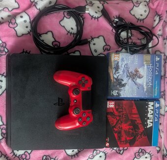 PS4 slim 1TB_ MAFIA trilogy CZ,Horizon - 4