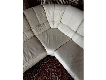 Rohová kožená sedací souprava, 3302 - 4