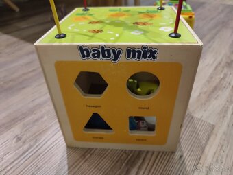 Dřevěná vzdělávací kostka Baby mix - 4