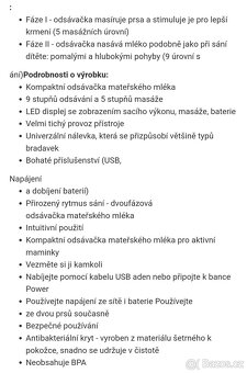 DDDP-N000_ODSÁVAČKA MATEŘSKÉHO MLÉKA dvojitá - pro odsávání - 4