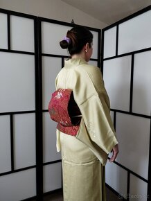 Obi pás ke kimonu s origami jeřáby - 4