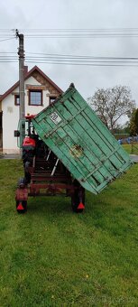 Vlek za traktor - 5t - sklápěcí - dvou píst - 4