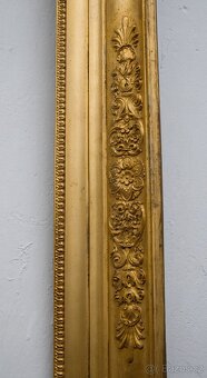 Starožitný zlacený rám na obraz – Biedermeier, 145 × 90 cm - 4