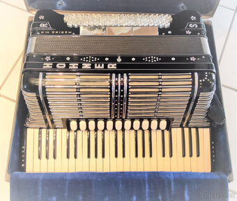 Hohner Morino VI N klavírní akordeon 185 basů dvojité cassot - 4