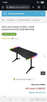 Herní stůl Connect IT NEO+ s RGB podsvícením - 4