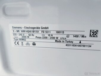 Pračka Siemens 8 kg, 1400 ot./min - 4
