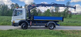 Mercedes Atego 1218 třístranný sklápěč s hydraulickou rukou - 4