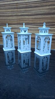 Vánoční lucerna na svíčku 3ks - 4