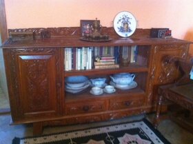 jídelní stůl, židle, příborník - 4