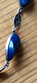 Stříbrný náramek s lapis lazuli - 4