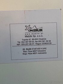Dětský stolek se židličkou Meblik 67x67x50 cm - 4