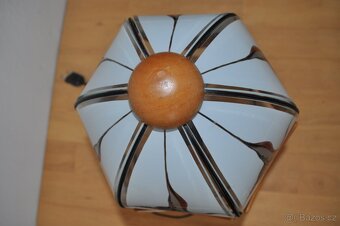 stolní lampa dřevo-sklo - 4