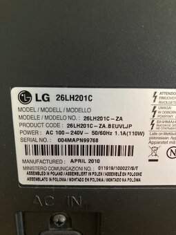 LG 26LH201C + set top box a pokojova antena - 4