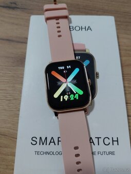 Chytré hodinky LLKBOHA P75 – 1,85" HD, volání, růžové - 4