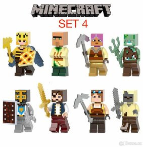 Rôzne figúrky Minecraft 1 - typ lego - nové, nehrane - 4