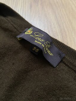 Svetr Loro Piana Cashmere Scollo V-Neck Sweater Men - 4