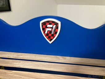 🏎️ Dětská postel Formule 1 – závodní auto, 90x200, se světl - 4