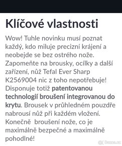 Kuchyňský nůž Tefal "stále ostrý"- nový - 4