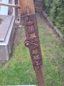 dřevěné štafle rozkládací velmi staré - 4