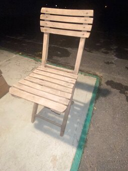 Dřevěné skládací židle - 4