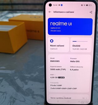 Mobilní telefon Realme 8 / 5G / 4GB RAM / 64GB / Obal - 4
