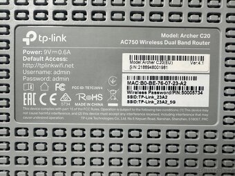 TP-Link Archer C20 V4.1 AC750 DualBand Router - 4