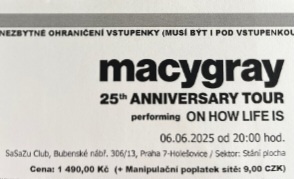 MACY GRAY /Praha SaSaZu 6.6.3025/ - Prodám lístky na STÁ - 4