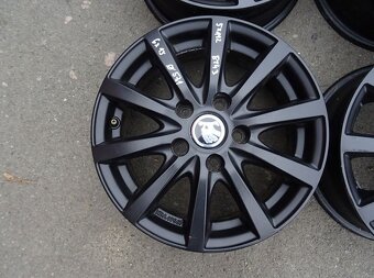 Alu disky černé Škoda, 15", 5x112, ET 43, šířka 6J - 4