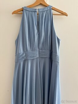 Světlemodré třpytivé šaty Jake´s velikost 42 - 4