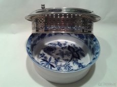 Porcelánová mísa v kovu - "cibulák" - 4