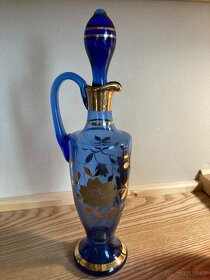 Skleněná váza, karafa, malovaná číše jubilejní 50 - 4