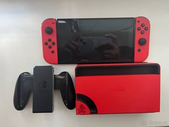 NINTENDO SWITCH OLED MARIO V ZÁRUKA do 07/26 + Dock, pouzdro - 4