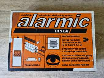 Retro nepoužitý alarm Tesla kompletní balení - 4