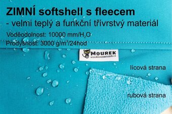dětské softshellové zimní kalhoty s fleecem celikost 104 - 4