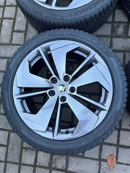 ORIGINÁL Alu Škoda COMET R18, 5x112 - TOP STAV, ZIMNÍ PNEU - 4