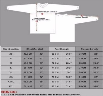 Motokrosový, cyklo dres, typ 2 - 4