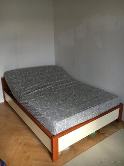 Postel 140x200 +nová matrace & rošt +příslušenství - 4