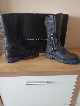 Prodám kožené boty na chopper, vel 42 nové - 4