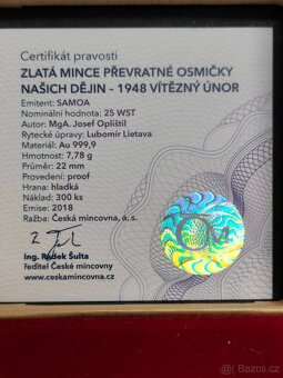 1/4 Oz zlato - Převratné osmičky 2018 - 4