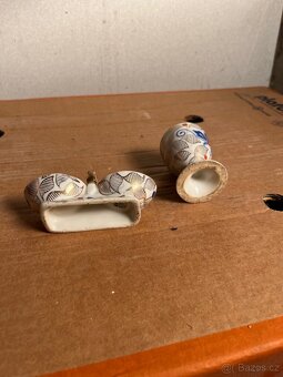 Kalíšek a solnička (dvojmiska) – Miniaturní porcelán - 4