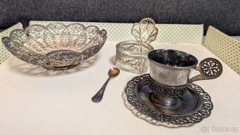 Alpaka starožitný set - 4