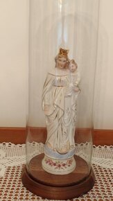 Starožitná porcelánová soška Panny Marie s Ježíškem - 4