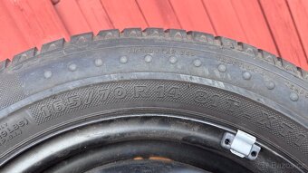 ZIMNÍ DISKY 5x100 R14 S PNEU 165/70 R14 2KS , CENA ZA OBĚ - 4