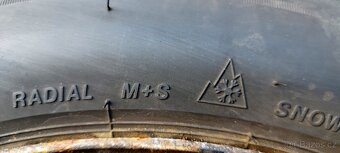 165/70 R14 zimní sada pneumatik vzorek 2x7mm 2x6mm - 4