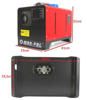 Nezávislé topení 8kW naftový ohřívač na 12V nebo i 230V - 4