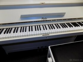 Bílé piano, pianino, klavír Petrof- Rosler - 4