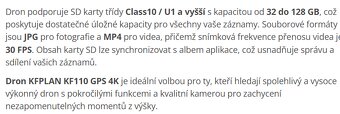 PRODÁM Dron KFPLAN KF110 GPS 4K - 3 baterie - 4