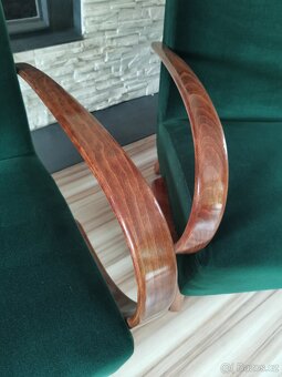 Křesla Halabala typu C Lahvová zeleň - 4