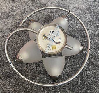 chromový lustr / 5 misek - 4